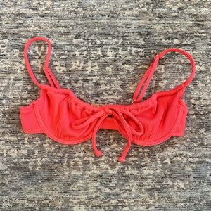 Kulani Kinis Pink Ribbed Bikini Top